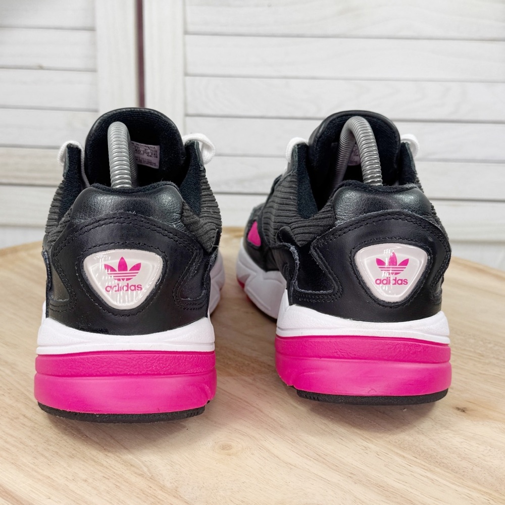 Adidas Originals Falcon‎ Running Shoes Corduroy Leather Black Pink 8 - Picture 6 of 11